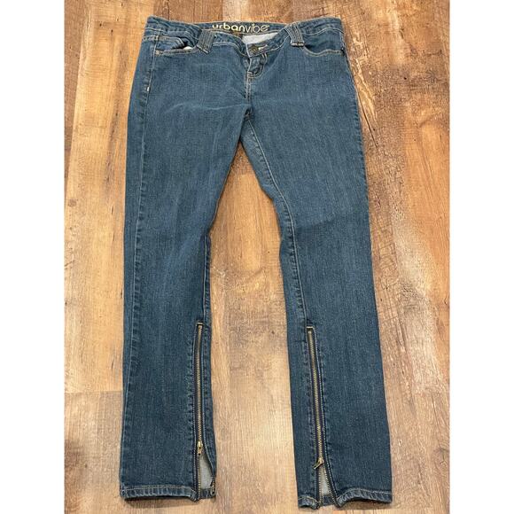 urbanvibe zipper detail ankle pant jeans  junior 13 - Picture 1 of 10